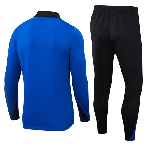 24-25 BAR Fancy blue Kids Half Pull Tracksuit (童装)(半拉链)
