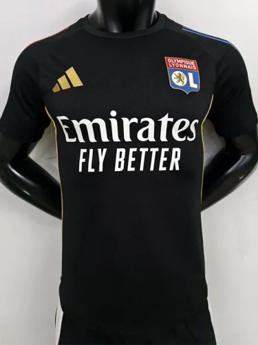 2025-26 Lyon Black Player Version Training shirts