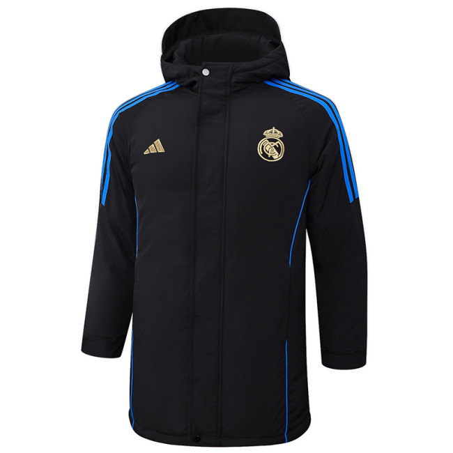 24-25 RMA Black Hooded Windbreaker Fabric Cotton Coat #G212