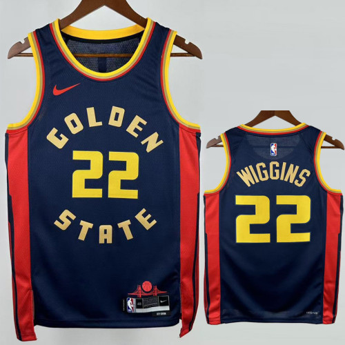 24-25 WARRIORS WIGGINS #22 Royal blue City Edition Top Quality Hot Pressing NBA Jersey
