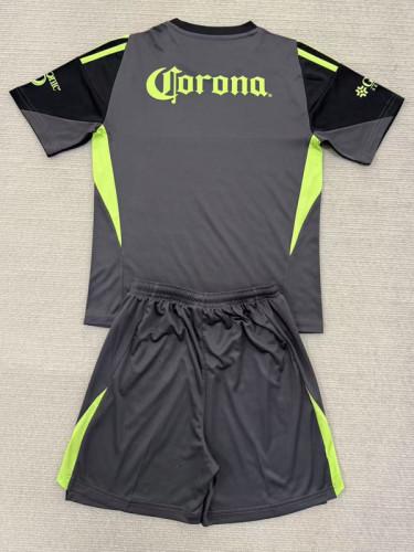 2025-26 Club America Black GoalKeeper Kids Soccer Jersey