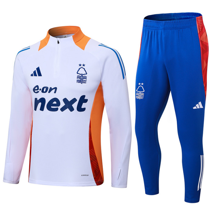 24-25 Nottingham Forest White Half Pull Tracksuit (半拉链)