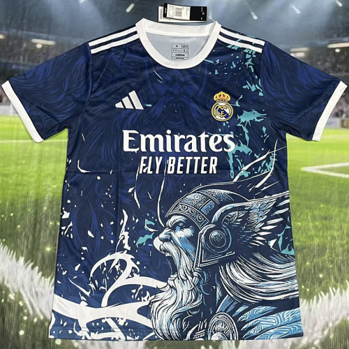 2025-26 RMA Dark Blue Special Edition Fans TrainingShirts (狮头)