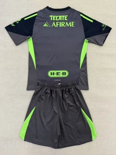 25-26 Tigres UANL Black GoalKeeper Kids Soccer Jersey
