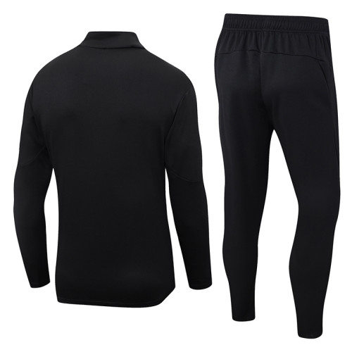 2025-26 Man City Black Half Pull Tracksuit (半拉链）