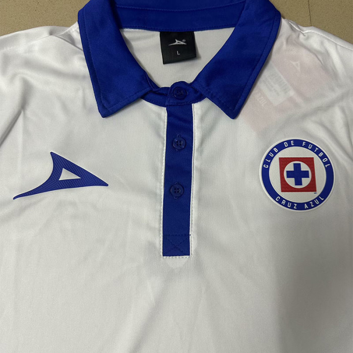 25-26 Cruz Azul White Polo Short Sleeve