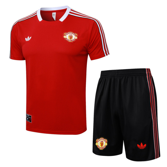 25-26 Man Utd Red Training short Suit #D2565