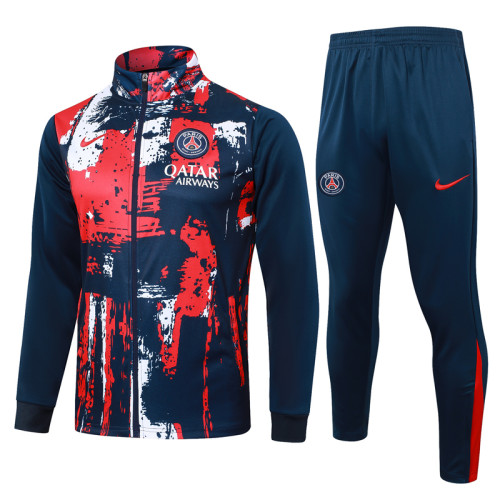 24-25 PSG Royal blue Jacket Tracksuit #A757(喷墨)