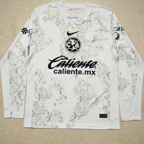 24-25 Club America White Goalkeeper Long Sleeve Soccer Jersey (长袖)
