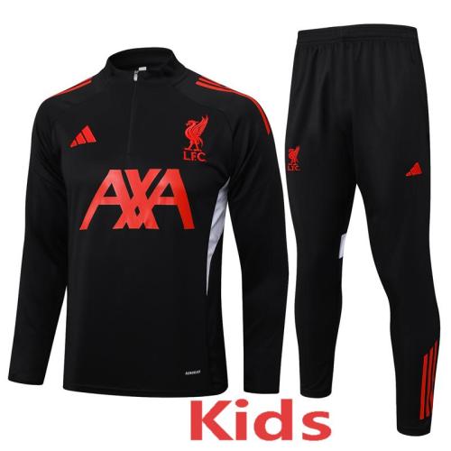 2025-26 LIV Black Kids Half Pull Tracksuit #E2535(童装)(半拉链)