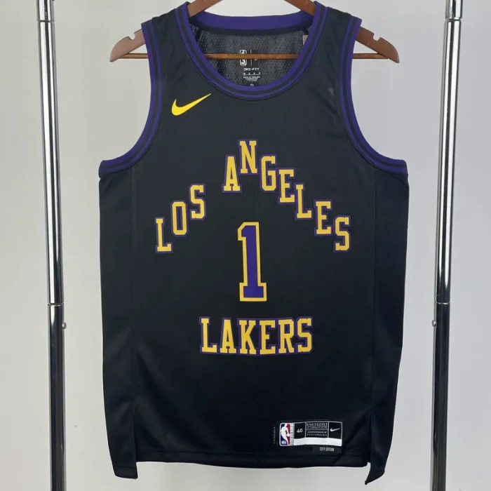 2023-24 LAKERS RUSSELL #1 Black City Edition Top Quality Hot Pressing NBA Jersey