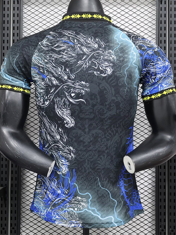 24-25 RMA Black Blue Special Edition Player Version Soccer Jersey 6634