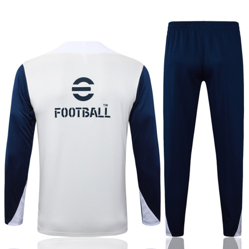 25-26 INT White Half Pull Tracksuit #B2541(半拉链)