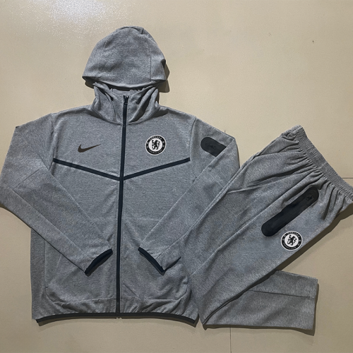 24-25 CHE Grey Hoodie Jacket Tracksuit #F584