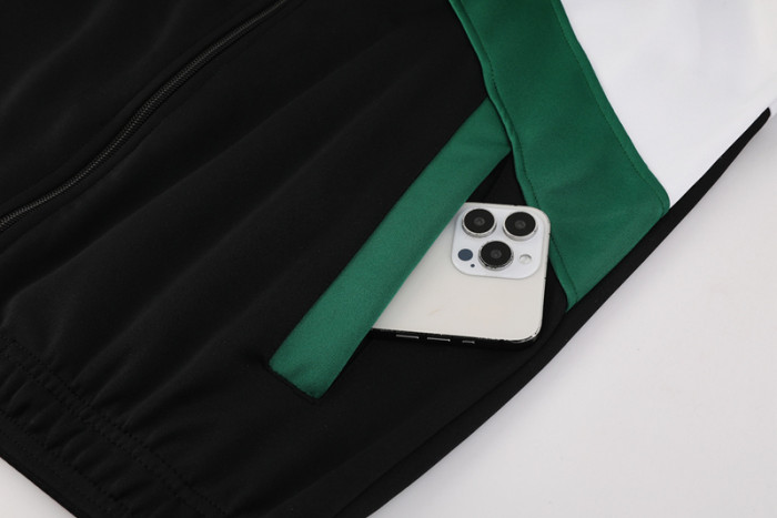 25-26 Real Betis White Black Jacket Tracksuit #01