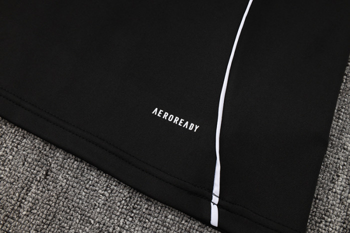 2025 AD Black Half Pull Tracksuit (半拉链)