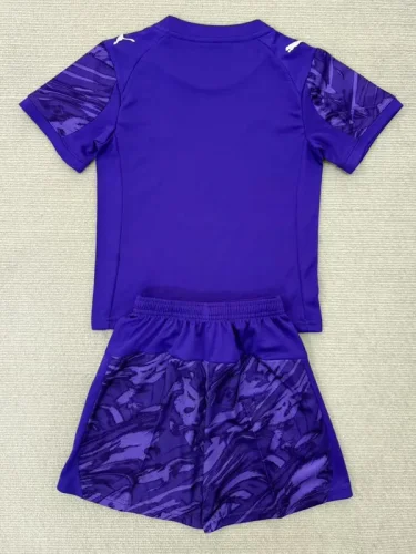 2025-26 Marseille Purple Goalkeeper Kids Soccer Jersey