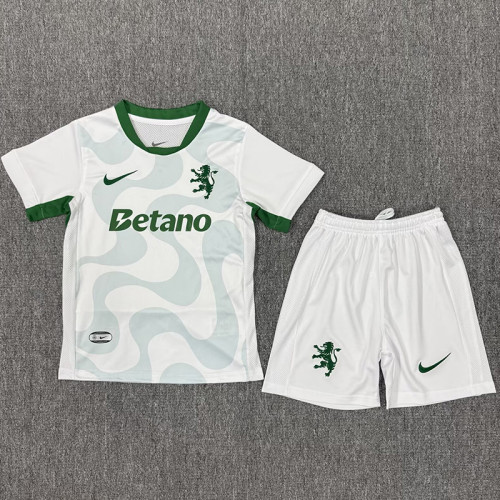 2025-26 Sporting Lisbon Away Kids Soccer Jersey