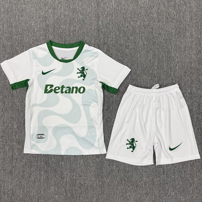 2025-26 Sporting Lisbon Away Kids Soccer Jersey