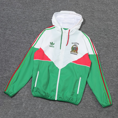 24-25 Mexico White-Green Windbreaker (High Quality)球员