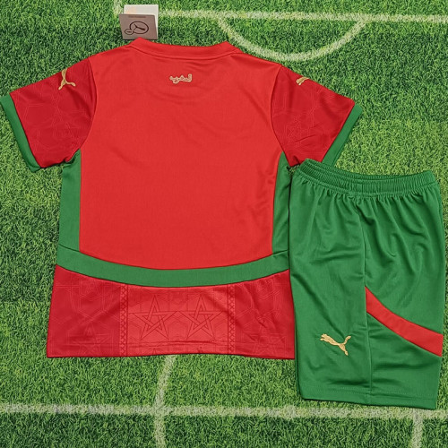 24-25 Morocco Home Kids Soccer Jersey
