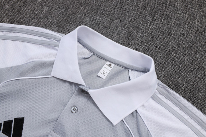 2025-26 RMA Grey white Polo Tracksuit #C2557