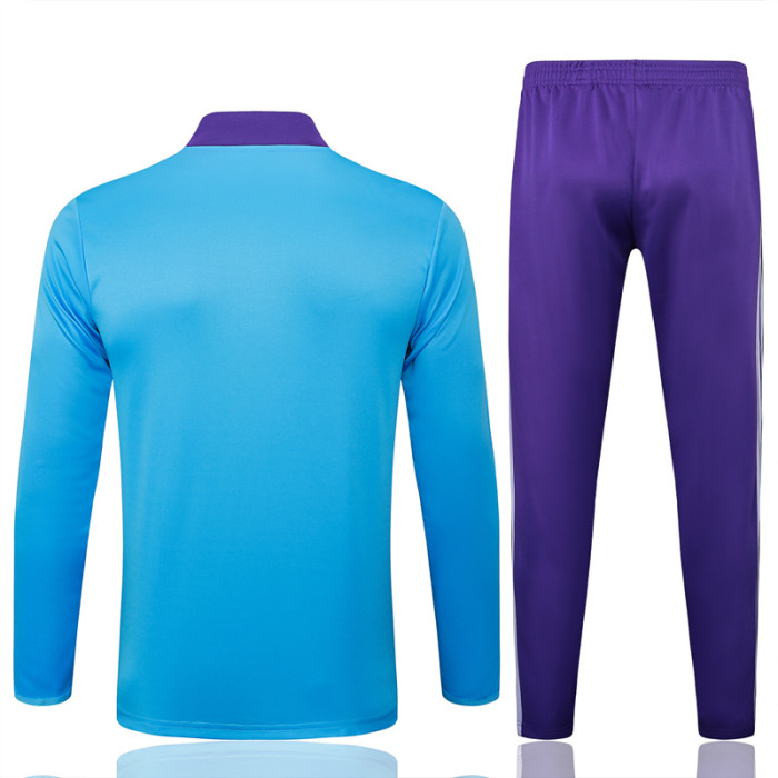 2025-26 RMA Light blue Kids Half Pull Tracksuit#E2519(童装)(半拉链)