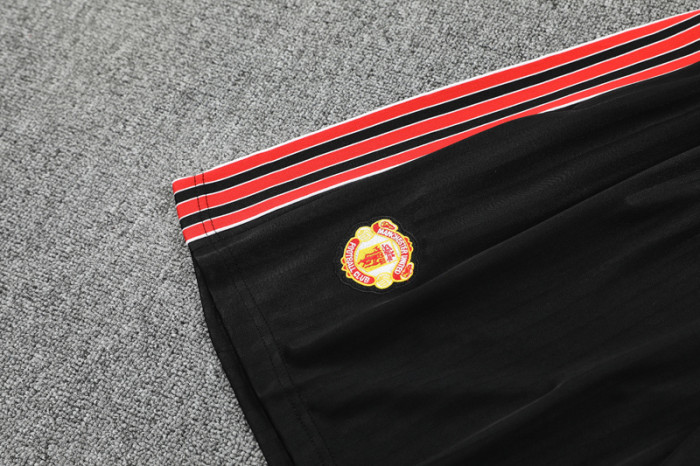 2025-26 Manchester United black vest and shorts kit
