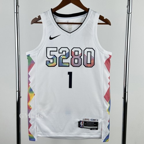 24-25 Nuggets PORTERJR. #1 White City Edition Top Quality Hot Pressing NBA Jersey
