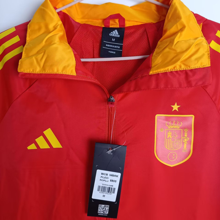 24-25 Spain Red Windbreaker
