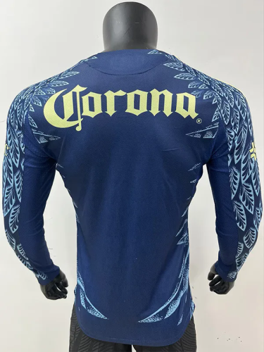 25-26 Club America Away Long Sleeve Player Version Soccer Jersey