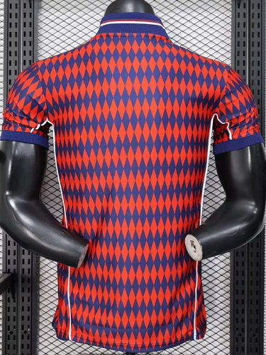 2025-26 Bayern Red Blue Casual Edition Player Version Soccer Jersey