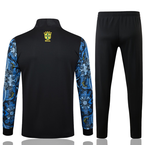 24-25 Brazil Gray Blue Jacket Tracksuit #A814(喷墨)
