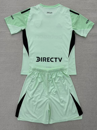 25-26 Boca Juniors Green GoalKeeper Kids Soccer Jersey