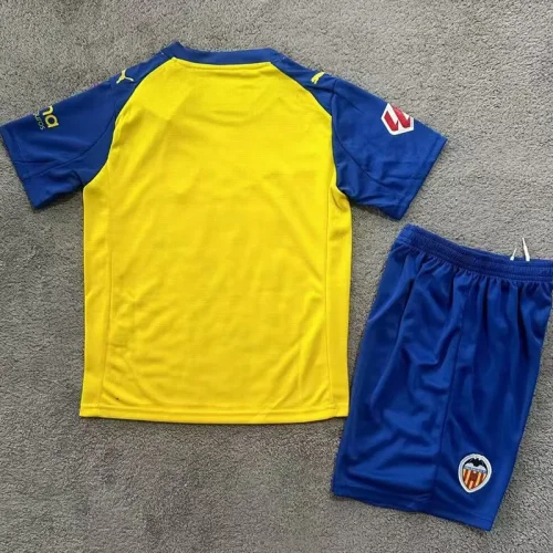 2025-26 Valencia Yellow Kids Soccer Jersey