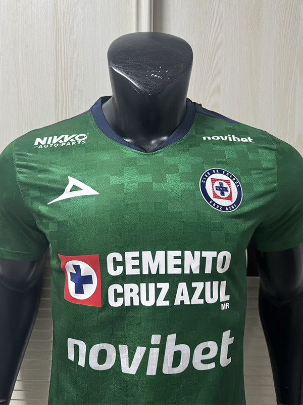 2025-26 Cruz Azul Green Player Version Soccer Jersey
