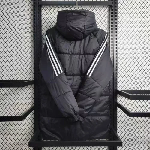 23-24 JUV Black Hooded Cotton Coat Red Edge (白色边) 棉衣