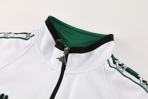 25-26 Real Betis White Black Jacket Tracksuit #01