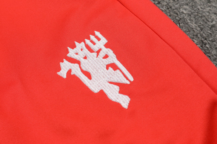 24-25 Man Utd Red Half Pull Tracksuit (半拉链)