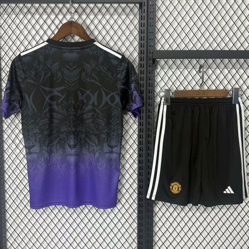 24-25 Man Utd Black Purple Special Edition Kids Training