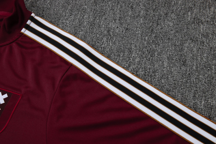 25-26 Ajax Jujube red Half Pul Tracksuit #B2540(半拉链)