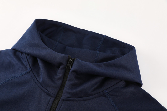24-25 PSG Royal blue Hoodie Jacket Tracksuit #01