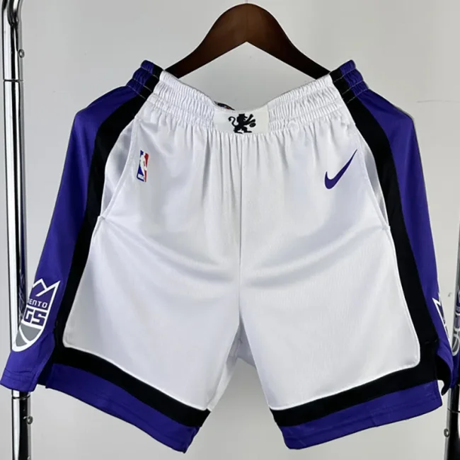 2023-24 Kings White Home Top Quality NBA Pants