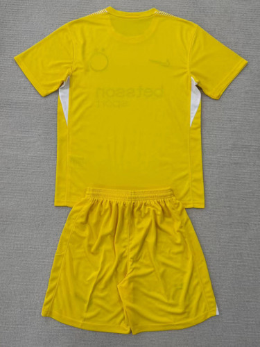 25-26 INT Yellow GoalKeeper Kids Soccer Jersey