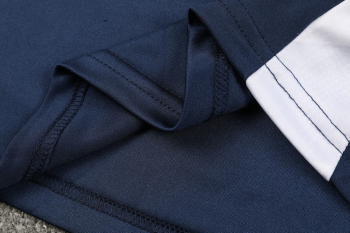 2024 AD Navy blue Kids Half Pull Tracksuit (童装)(半拉链)