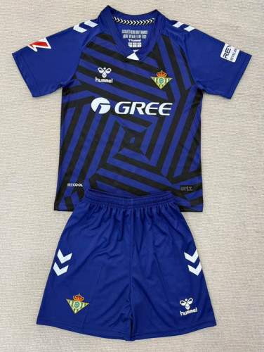 2025-26 Real Betis Royal blue GoalKeeper Kids SoccerJersey