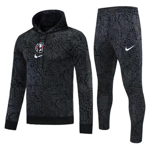 25-26 Club America Black Hoodie Tracksuit