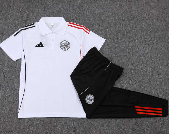 2025-26 Ajax White Polo Tracksuit #C2559