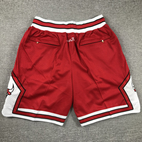BULLS Red City Edition Top Quality NBA Pocket Pants #公牛