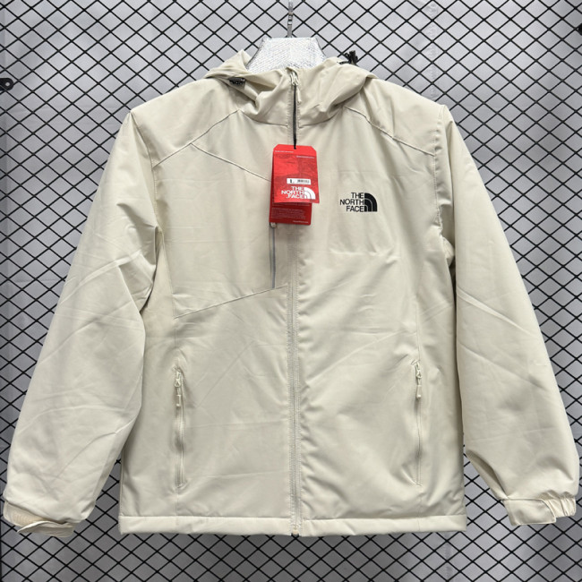 2024 TNF Velvet Thickened warm Beige Outdoor Jackets #F3 加绒冲锋衣